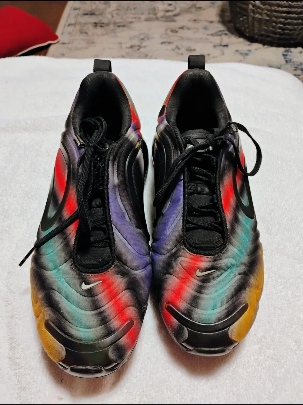 Nike Air Max 72OGS Game Change Black Neon Multi Color Sneakers 6Y Women's 7.5